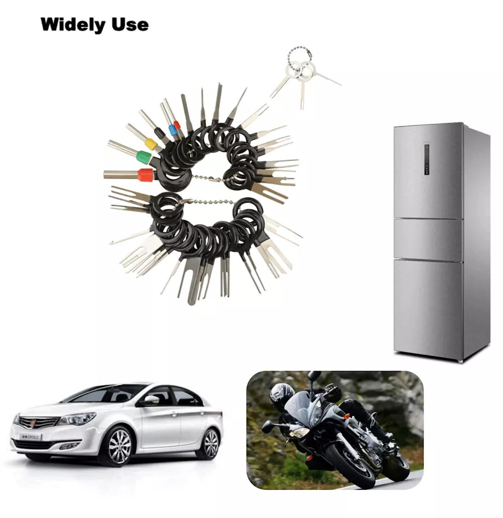 Pin Wire Terminal Removal Tool Car Electrical Wiring Crimp Connector Key 41pcs