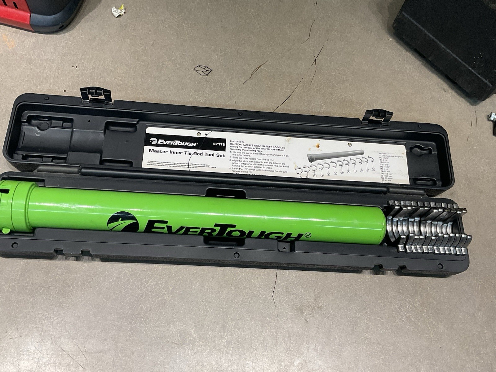 EverTough 67178 Master Inner Tie Rod Tool Set Kit With Case