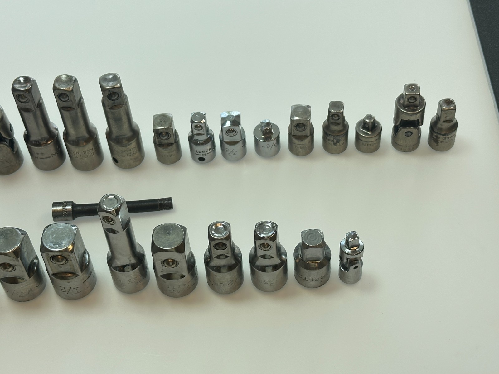 Craftsman Tools 36pc Extension Adapter Joint Lot, 22 USA Made & 14 Non-USA Made