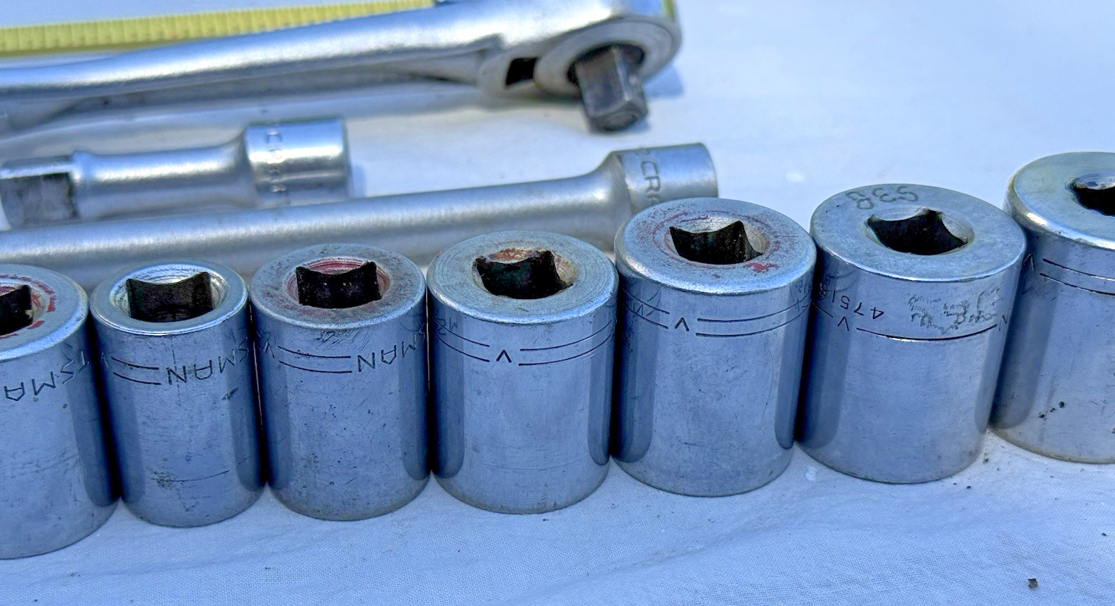 Craftsman Socket Set Vintage 70s 80s V-Series 1/2” Drive 21 Pieces Mechanic Tool