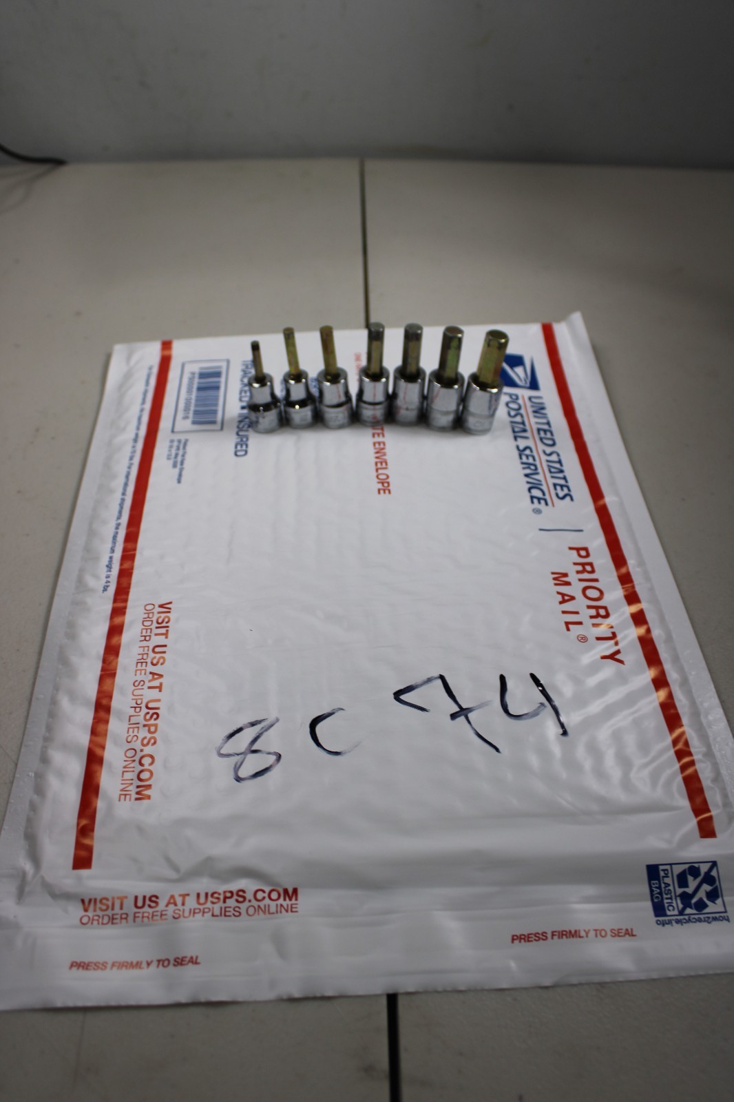 Snap-On 7pc Metric Hex Allen Bit Socket Set 3/8 Drive 207EFAMY 4mm-10mm