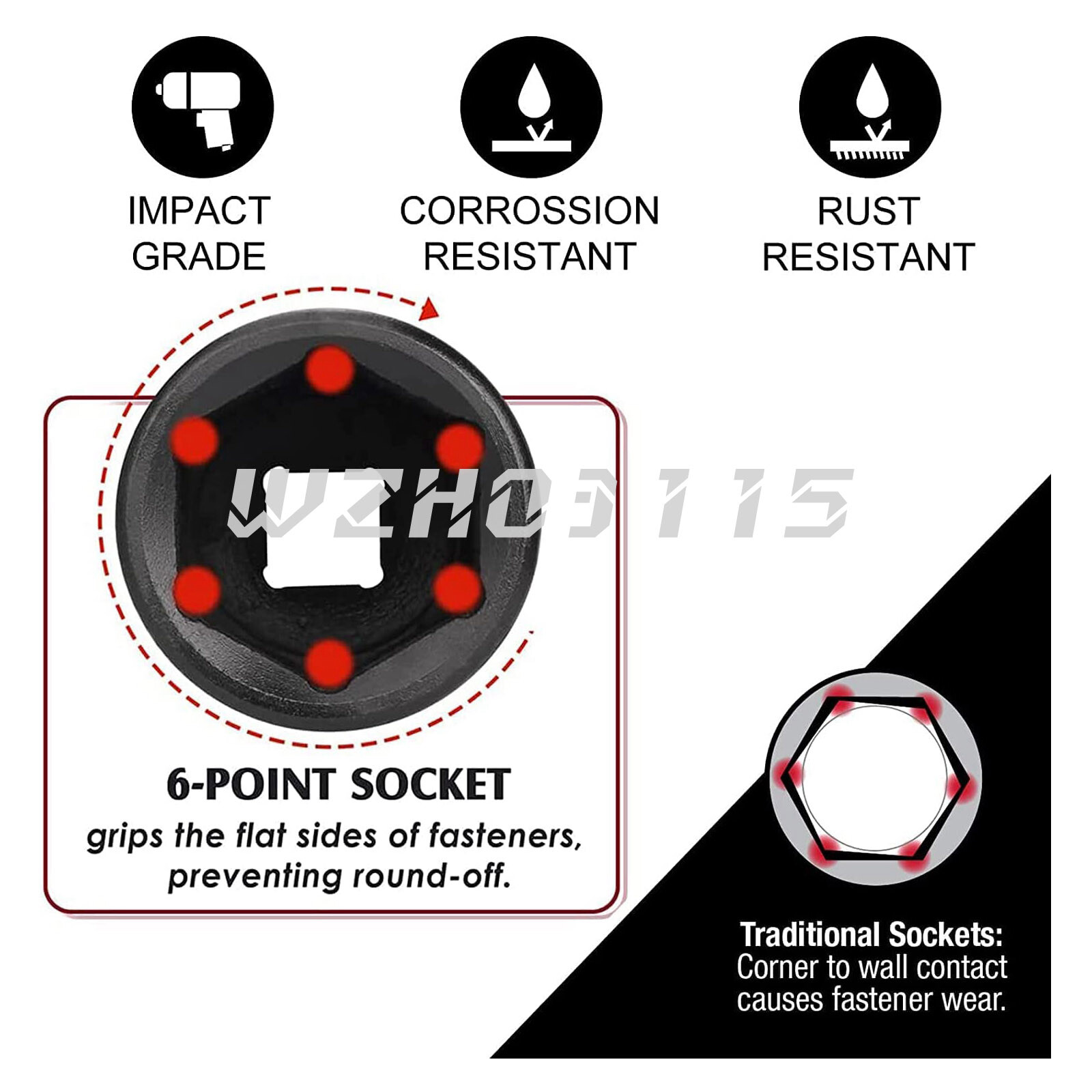 5pcs Twist Socket Wheel Lock Worn Lug Nut Remover Extractor Tool 17,19, 21, 22mm