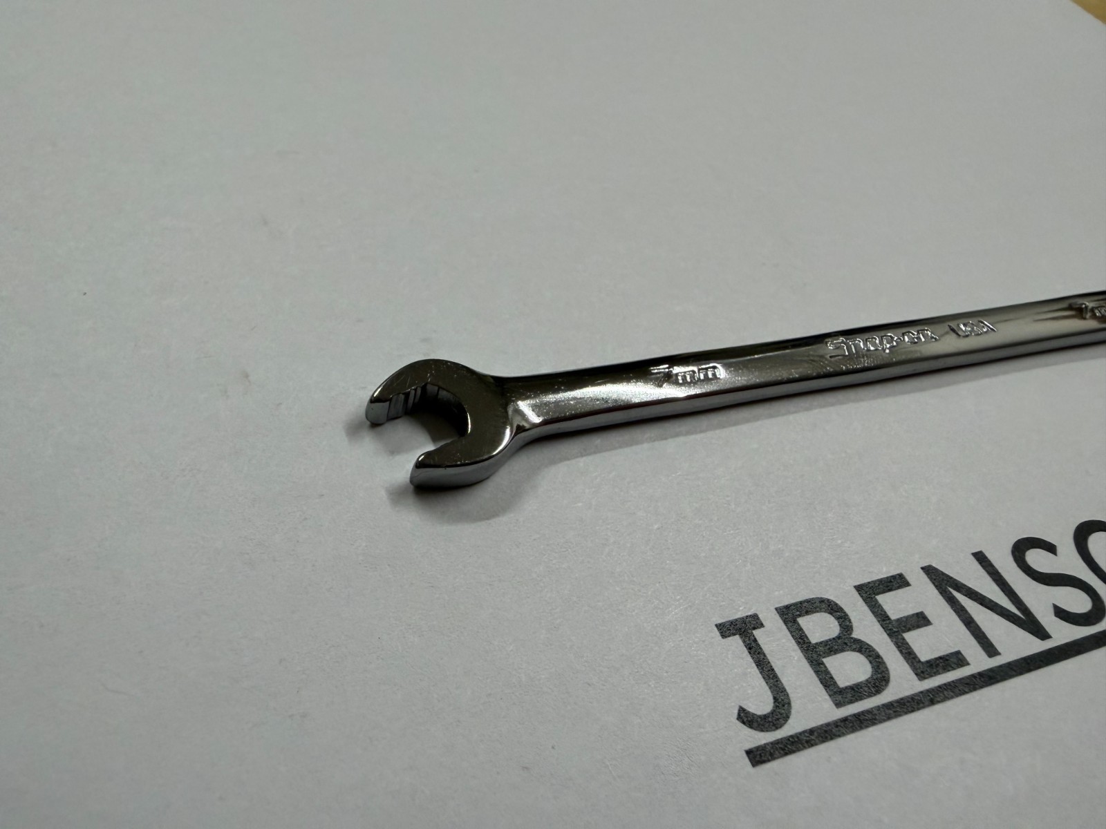 Snap-on Tools USA NEW 7mm Metric Chrome Flank Drive Plus Combo Wrench SOEXM7