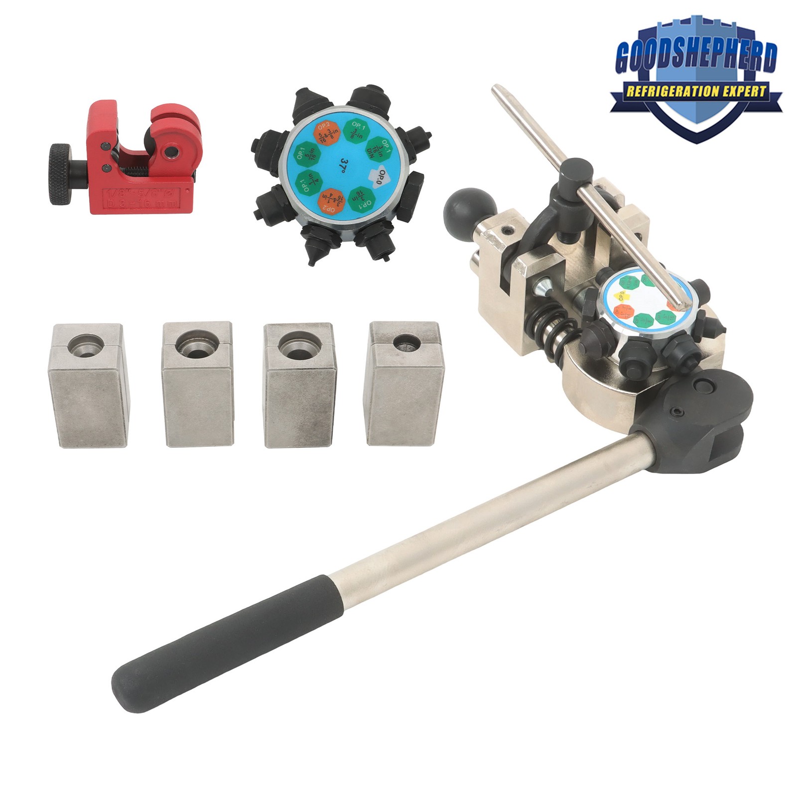 Professional Brake Line Flaring Tool Set, 37° & 45° Single/Double Bubble Flares