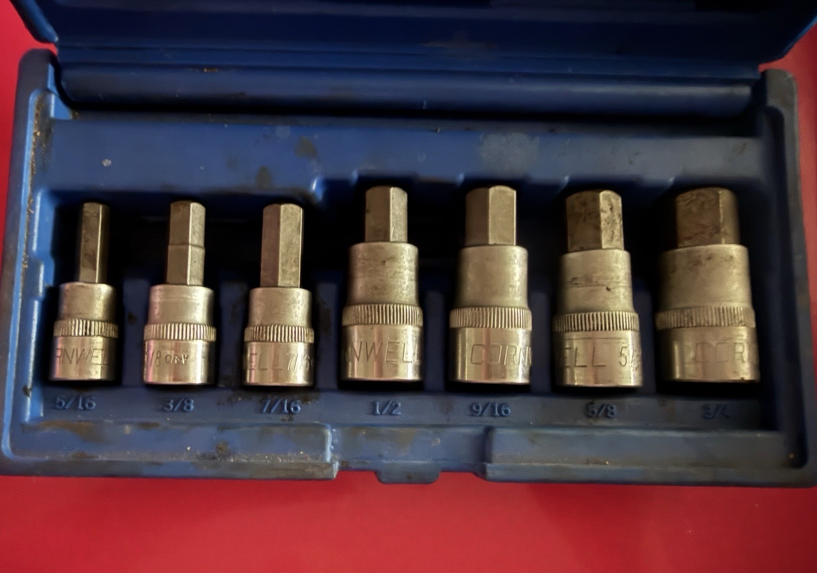 Cornwell Tools CBS723S 7-piece socket set containing SAE (inches) hex bit socket