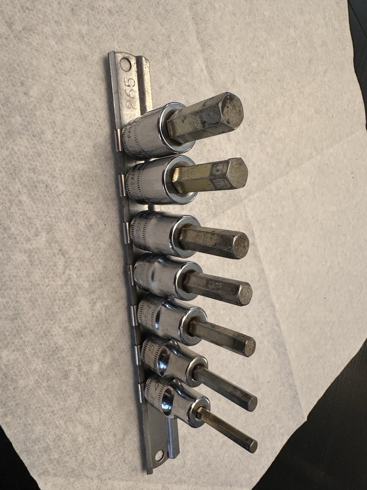 Snap On 7pc Hex Bit Socket Set FAM4E-FAM10E