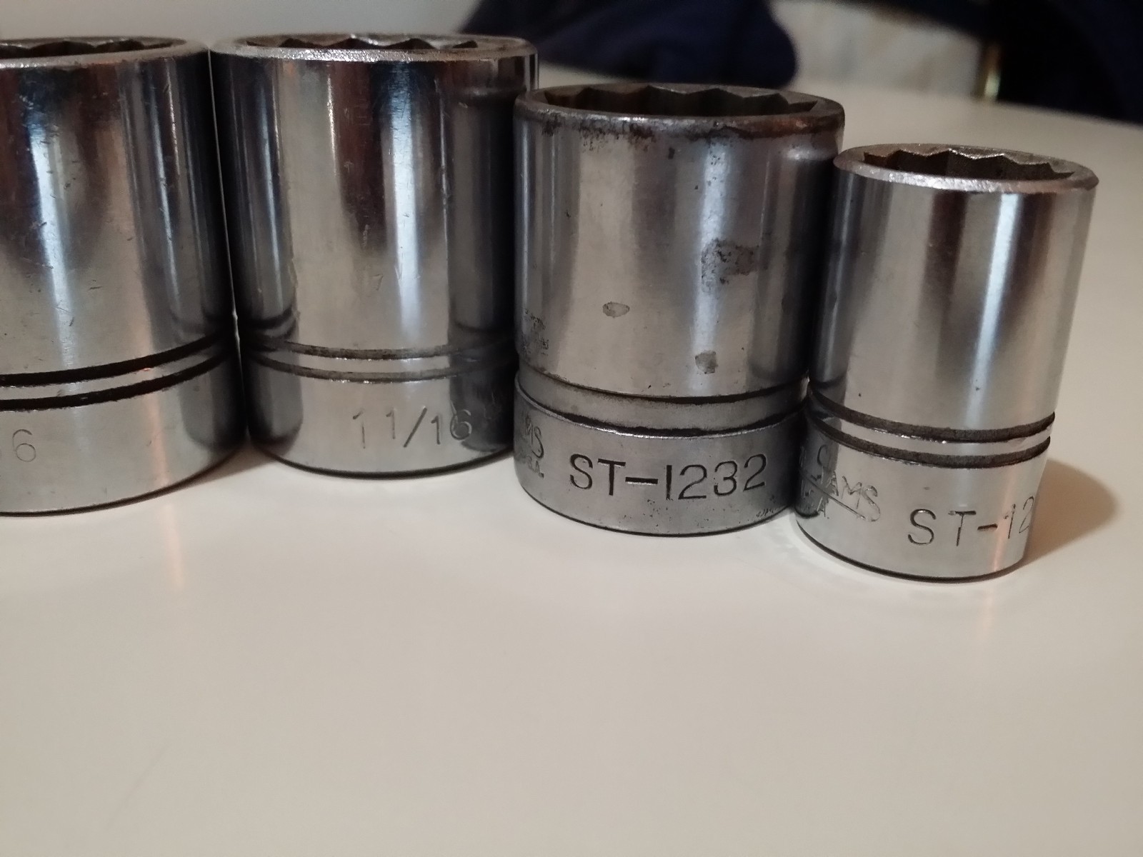 Williams USA ST Series 1/2” Drive 12 Point SAE 7 point sockets 11/16 up to 1 1/4