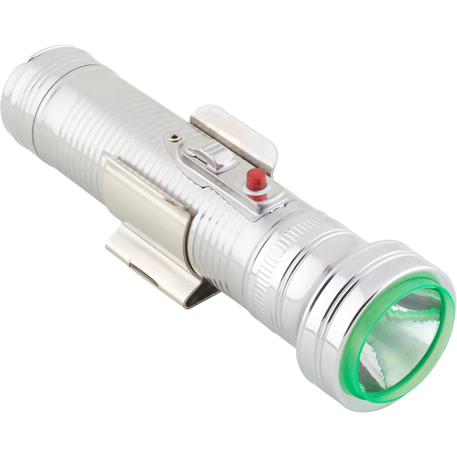 Speedway Motors Metal Vintage Flashlight With Heavy Duty Clamp