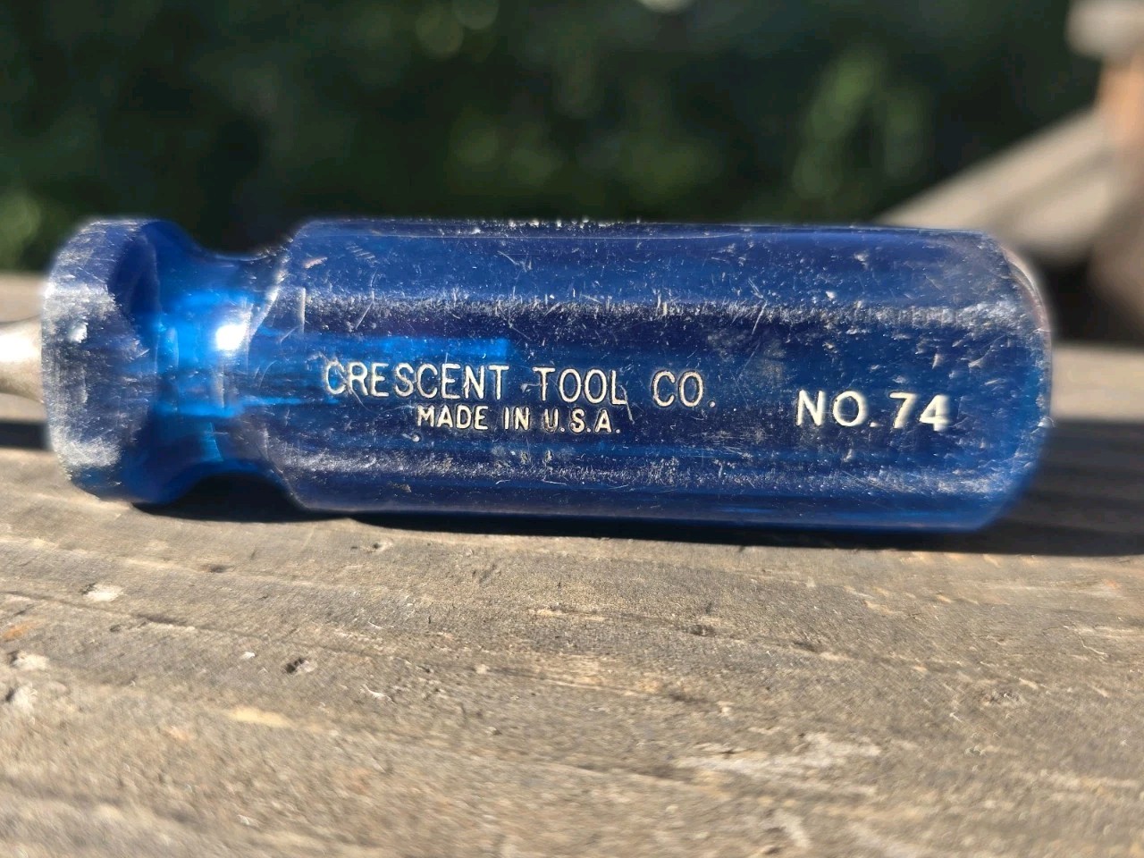 Vintage Crescent Tool Co. USA No. 74 Blue Handle Awl