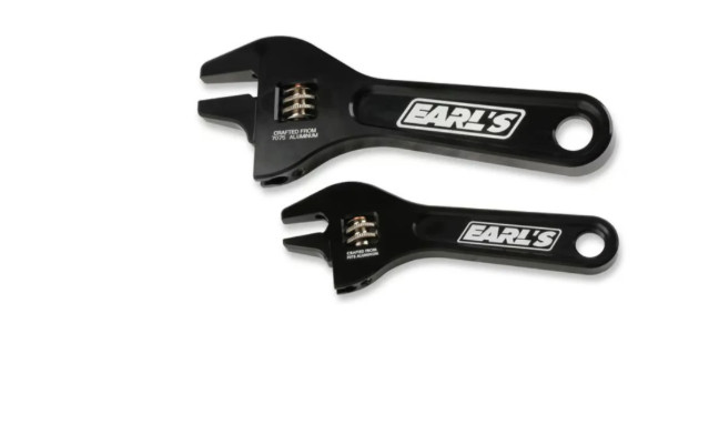 Earl’s Adjustable AN Wrench Set -3 to -12 Billet Aluminum Tool Kit 2 Piece