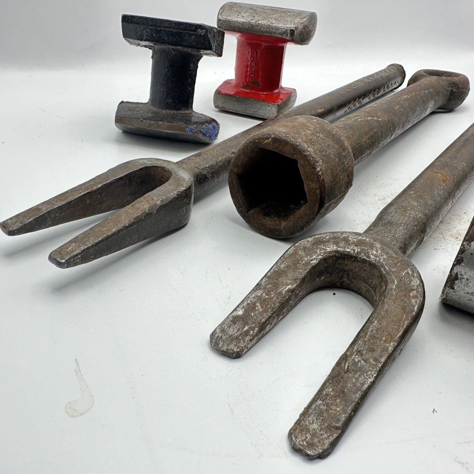 Vintage Auto Body Tools Dolly Hand Anvil Tire Iron Ken-Tools B39 New Britain LOT
