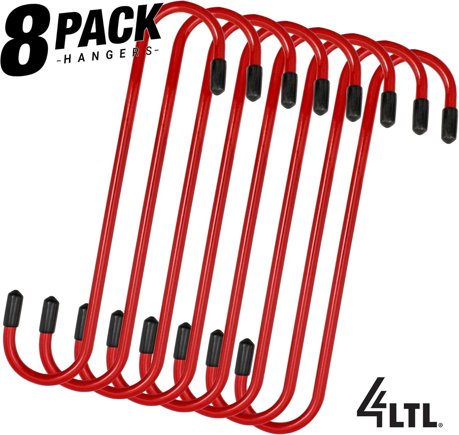 4LIFETIMELINES Brake Caliper Hanger Hooks, Durable Steel, Red Pack of 8,