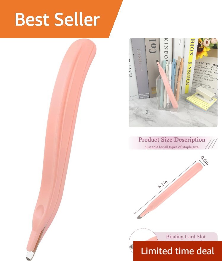 Professional Durable Staple Puller with Magnetic Tip for Easy Removal – Pink