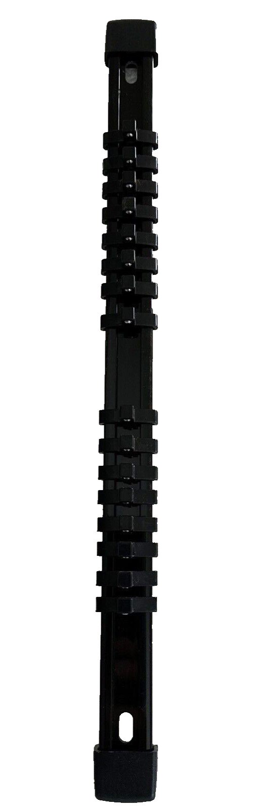 Unbranded Socket Holder Rail 16 1/4″ Clips Black Plastic Mountable