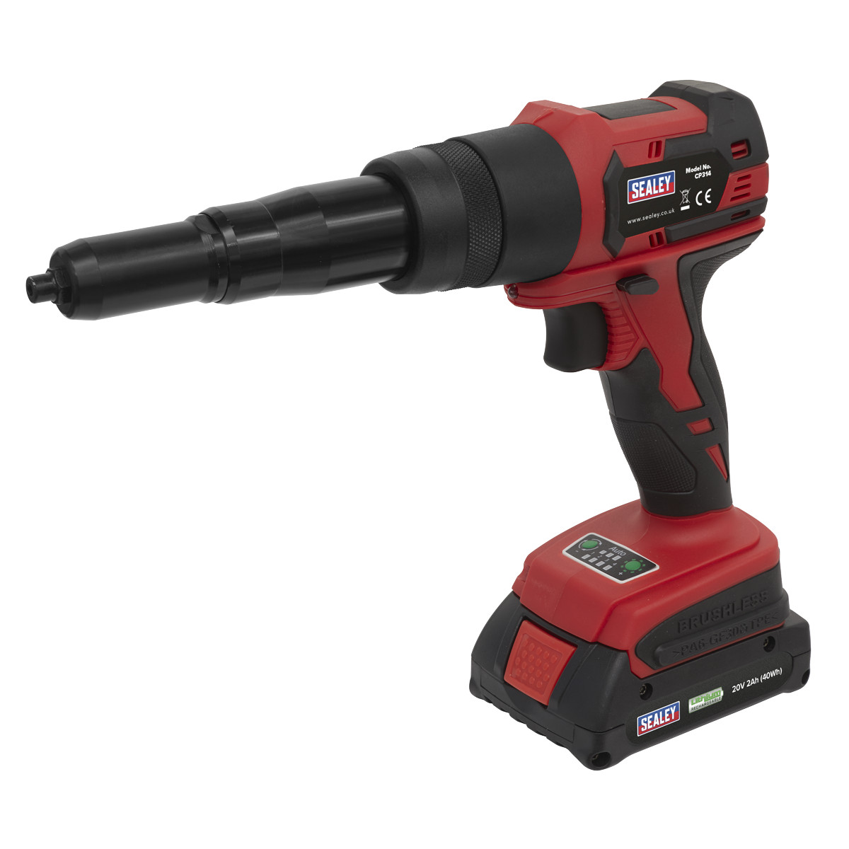STP23 Sealey CP314 Cordless Riveter 20V 2Ah Lithium-ion