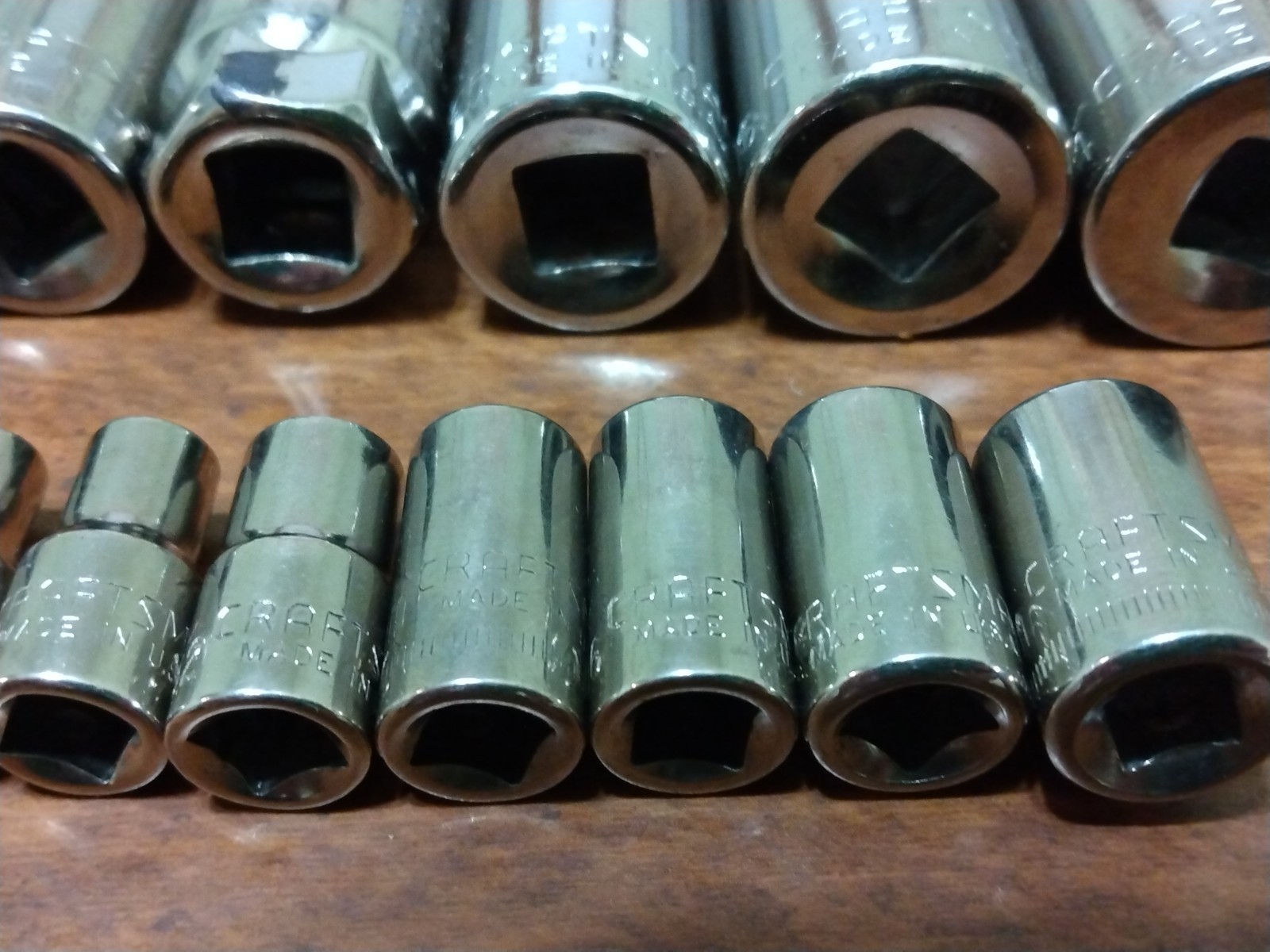 Craftsman Lot of 15 Sockets Marked «G» Various Sizes