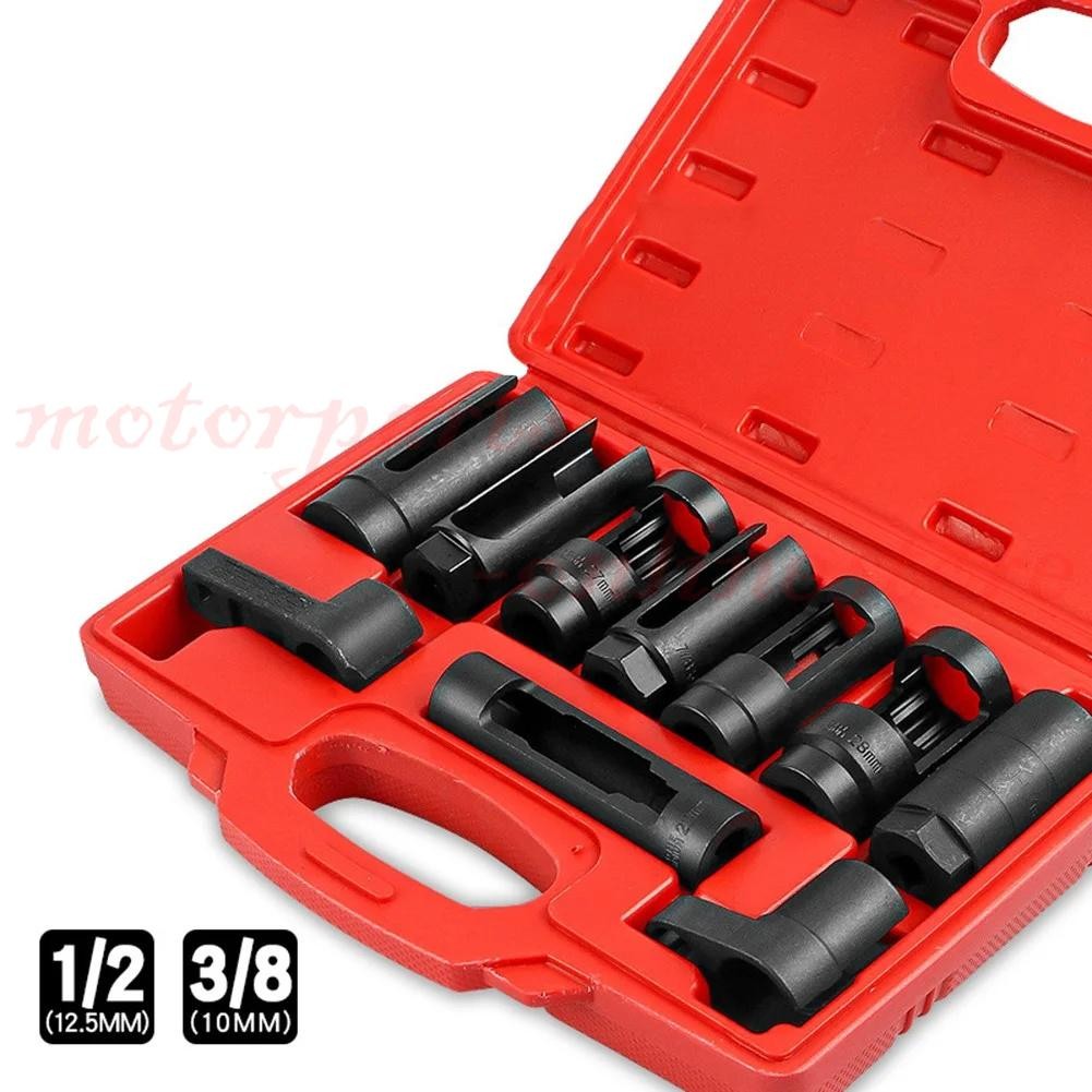 5/10Pcs O2 Oxygen Sensor Socket Wrench 3/8″ 1/2″ 22mm Auto Repair Installer Tool