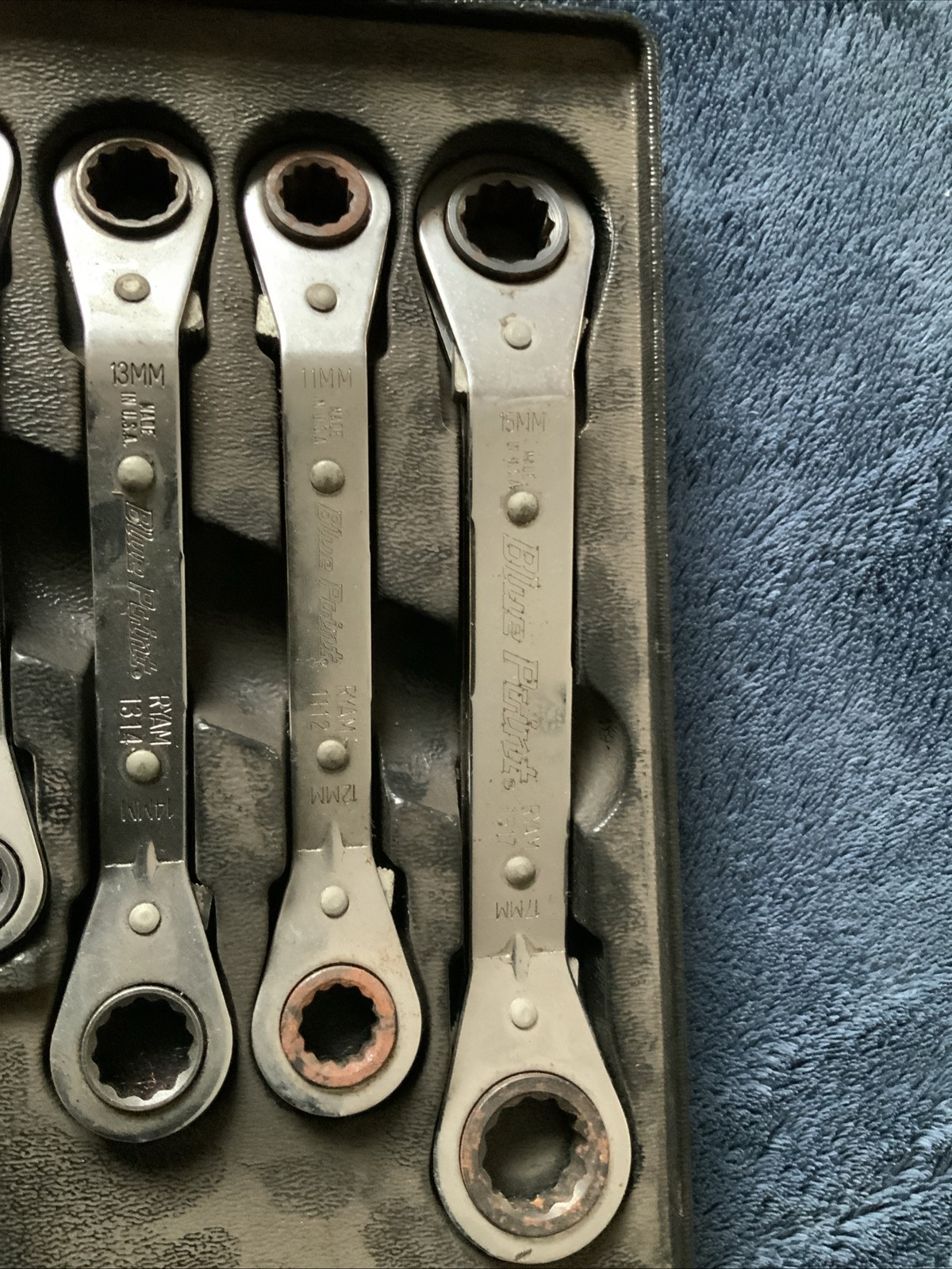 Blue Point 5pc 25 Degree Offset Ratcheting Wrench Set, Ryam….metric….