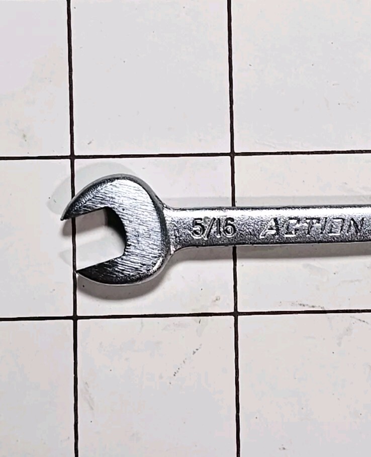 Action Tools USA 3008A 5/16in X 1/4 in SAE Open End Wrench Vintage W Makers Mark