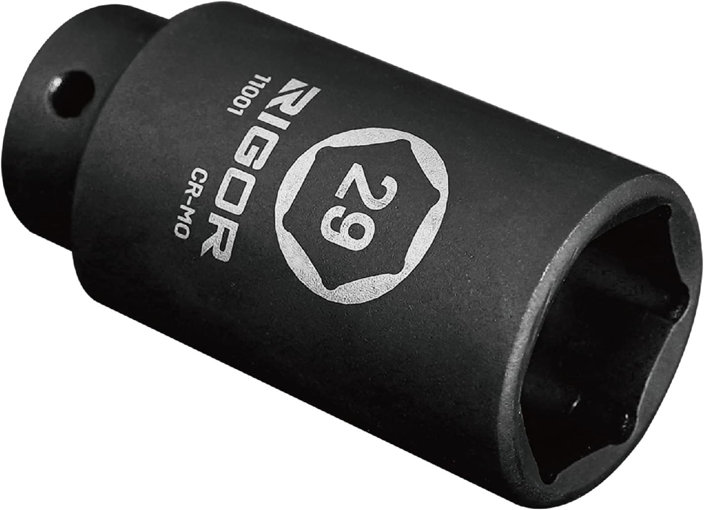 RIGOR 11001 29mm Axle Nut Impact Socket | 1/2-Inch Drive, 6 Point, Deep, CR-MO,