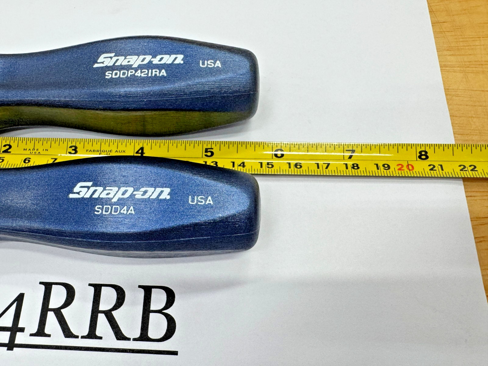 Snap-on Tools RARE POWER BLUE 2pc Hard Standard Handle Stubby Screwdriver Set
