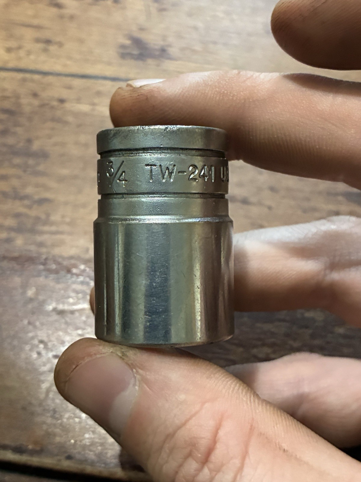 Snap-On Tools USA 1/2 Drive 6PT SAE 3/4″ Socket TW-241 Vintage Underline Logo