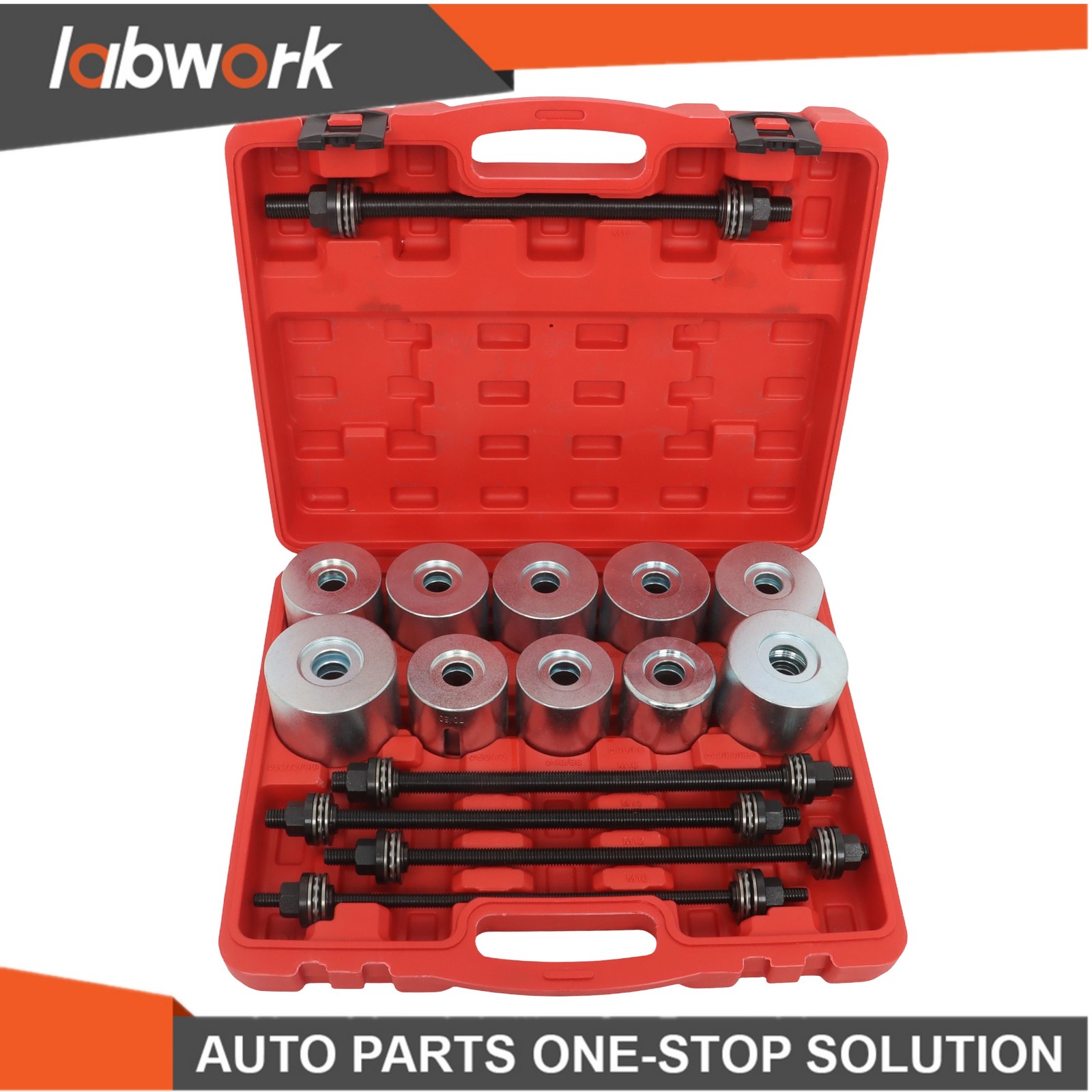 Labwork 27Pcs Press and Pull Sleeve Kit Bush Bearing Removal Insertion Tool