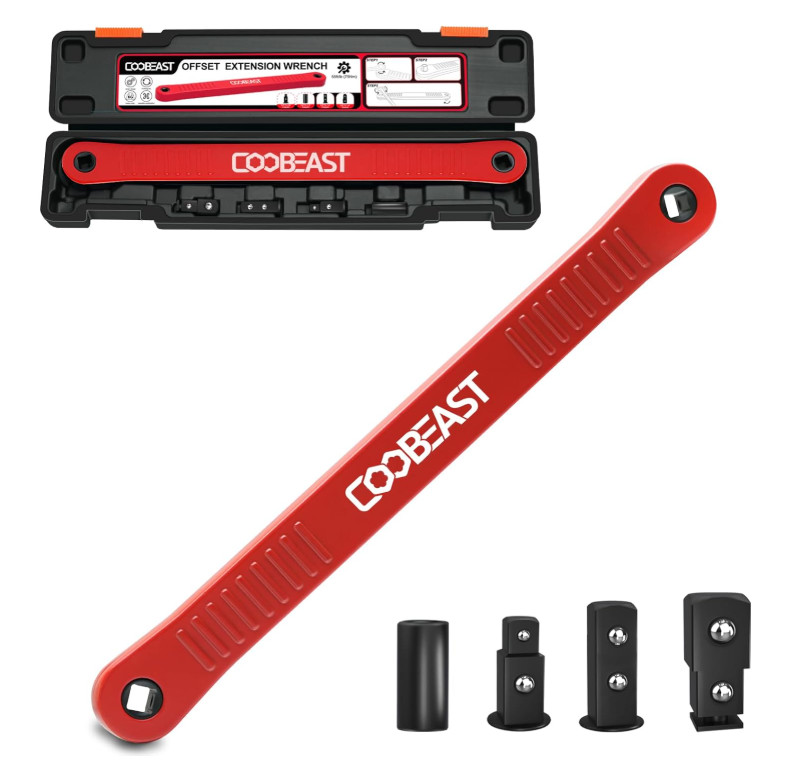 Offset Extension Wrench Set, Impact Ready Socket Extender Tool with Versatile…