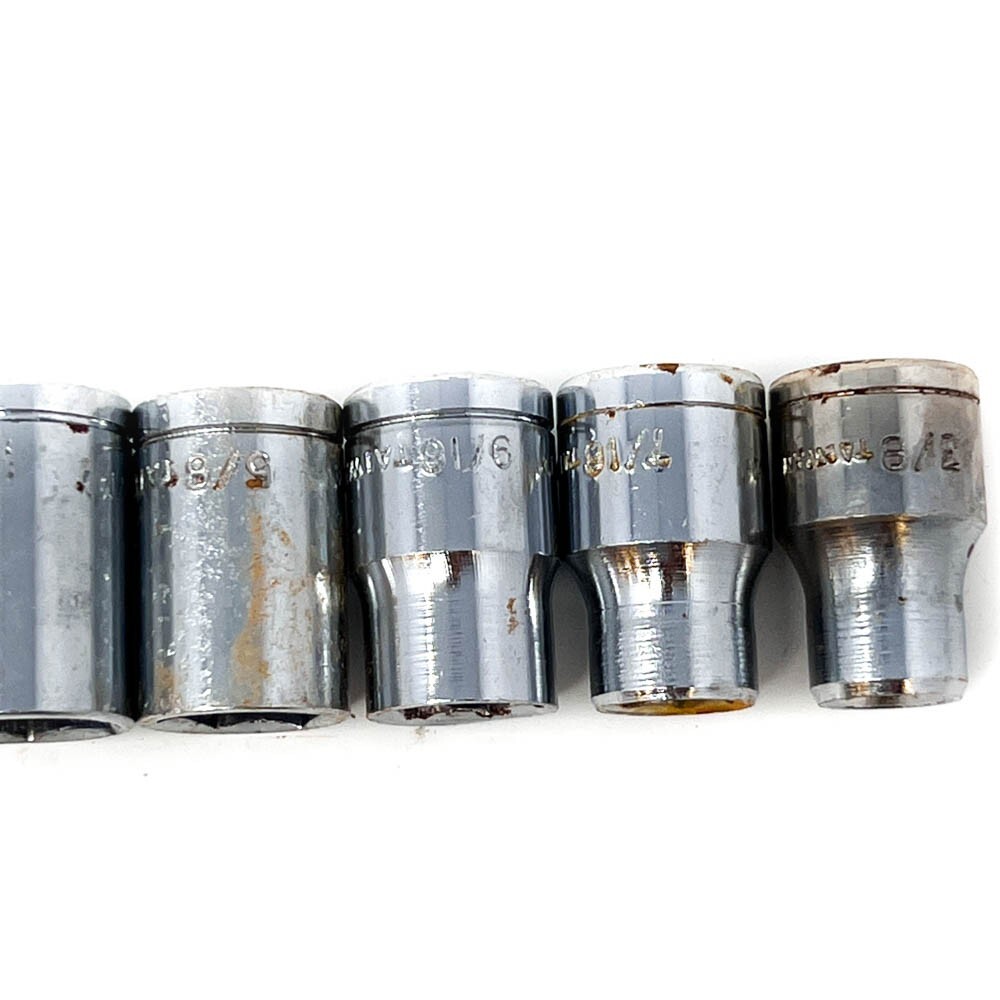 12 Pcs SAE 1/2 in Drive, Socket Set, 6 Point, Hand Tools, Workshop Equipments