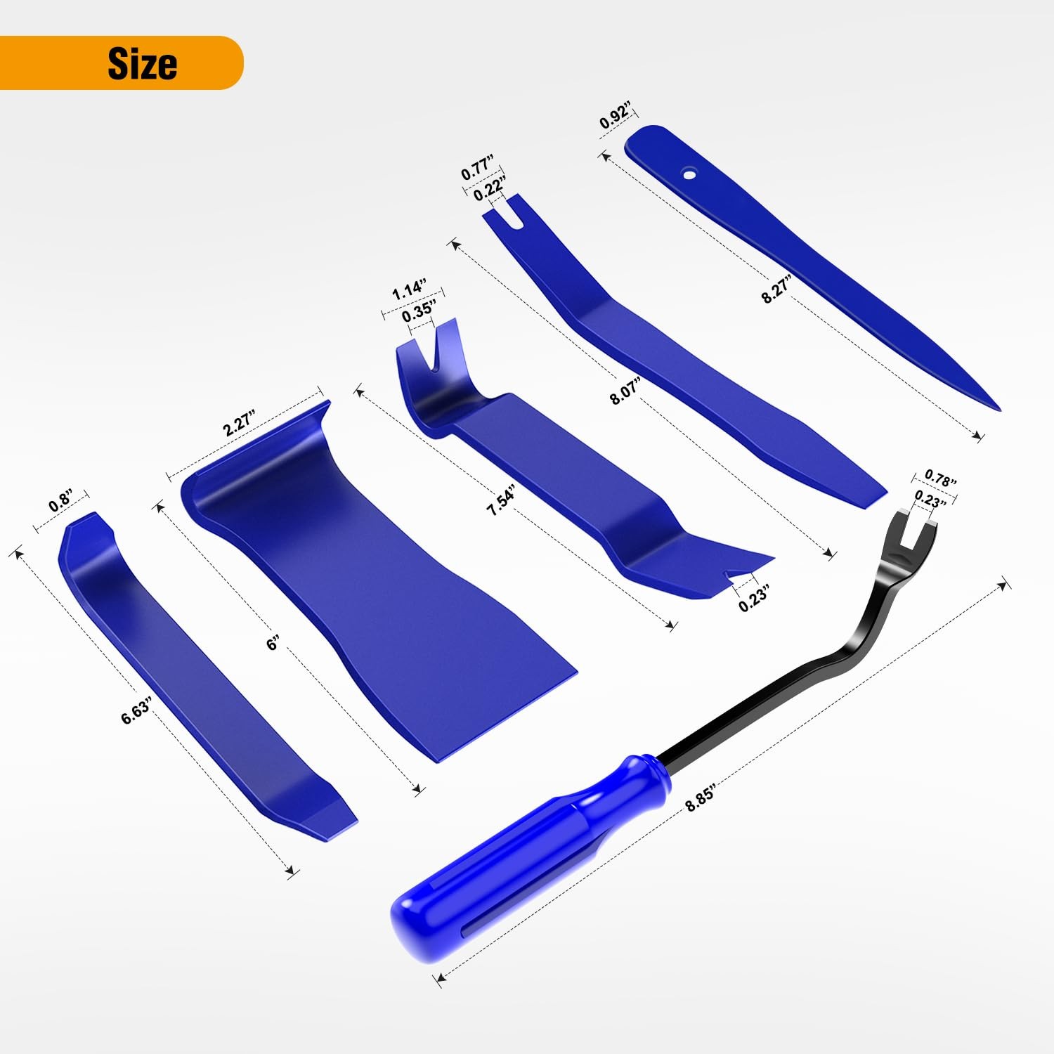 6PCS Auto Trim Removal Tool Kit for Car Audio Dash Window Fasteners