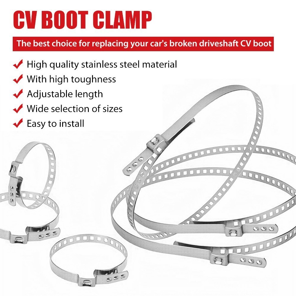 14Pcs CV Joint Boot Clamp Pliers with CV Boot Clamps Kit Ear Type Banding Tool