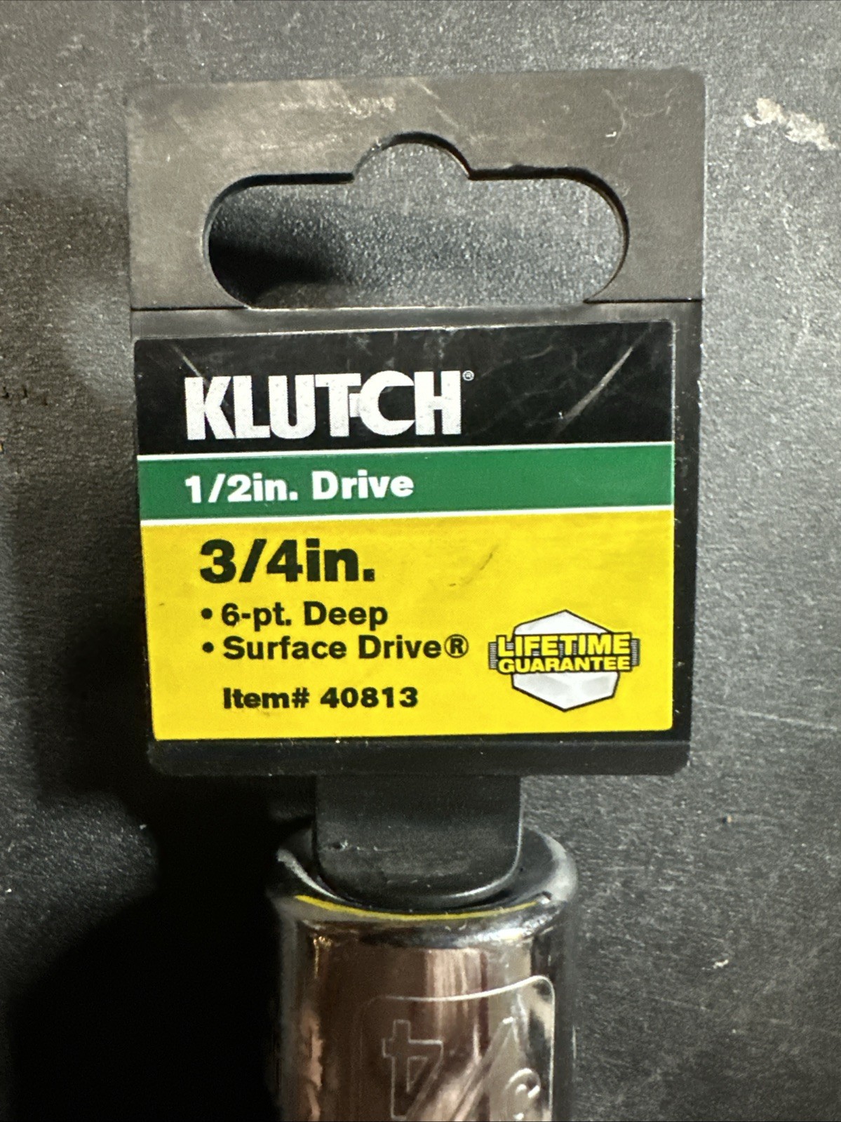 New Klutch 1/2 Drive 6pt Deep 3/4” Sae Socket