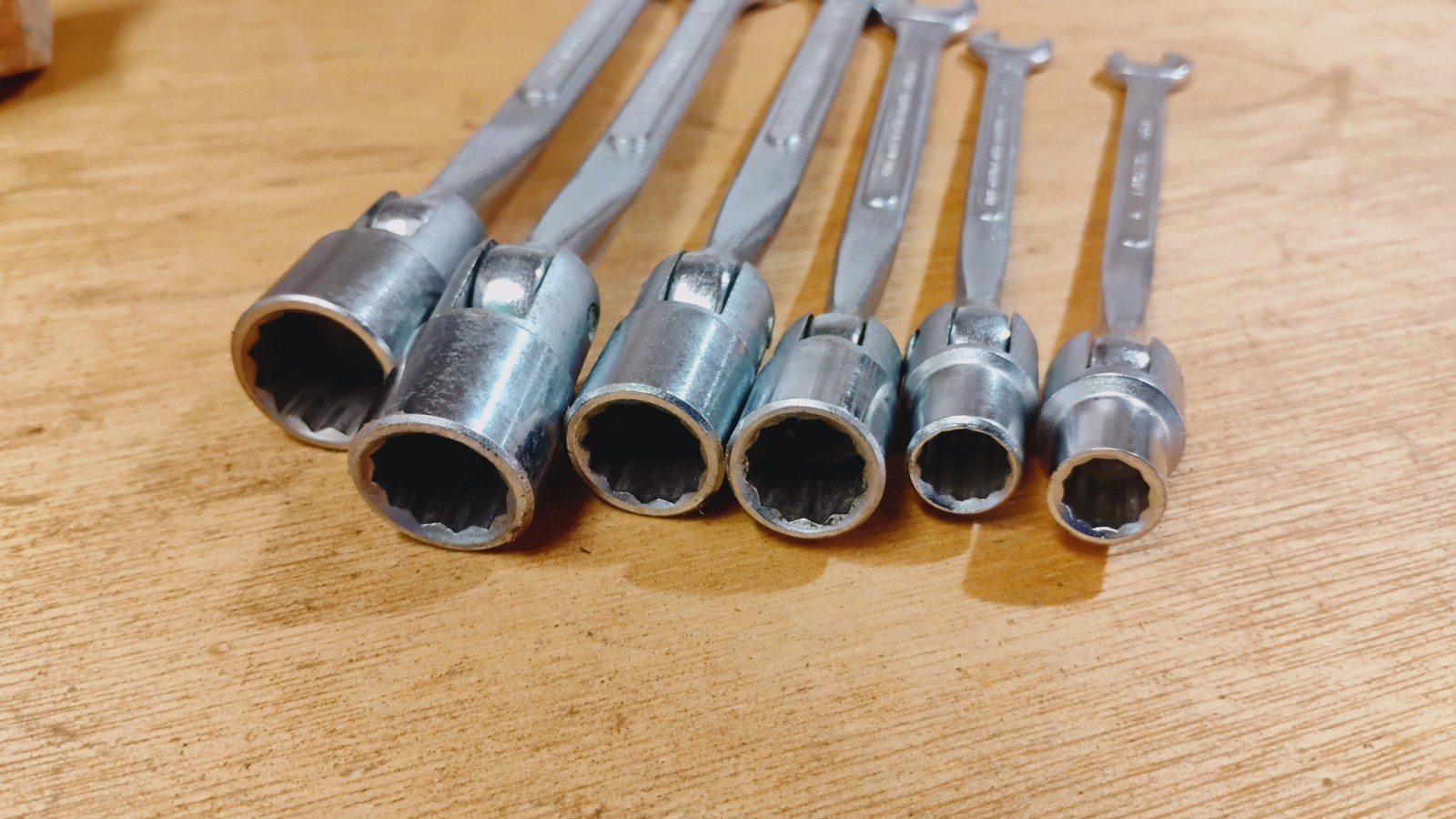 Vintage 5Pc TRUECRAFT SAE,Saltus,Flex Head Wrench Set 12 Pt. 3/4,5/8,9/16,1/2,7/