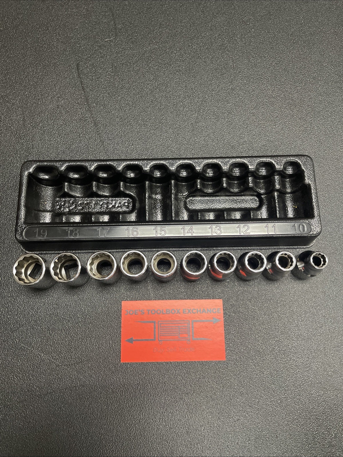 Snap-On NEW 310SWMYA 10-Pc 1/2″ Dr 12-Pt Metric Flank Drive Shallow Socket Set