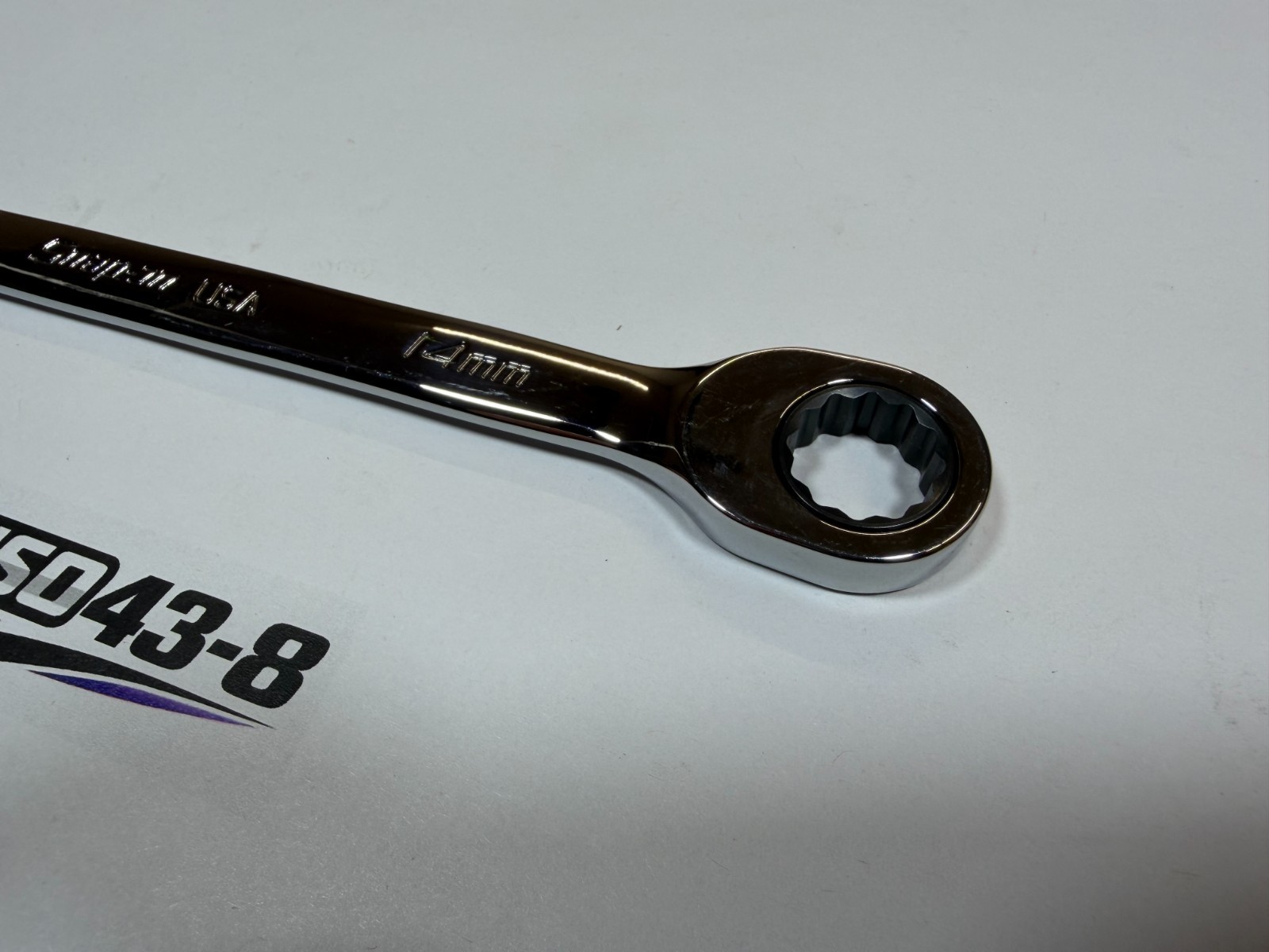Snap-on Tools NOS 14mm Metric 0° Non-Reversing Ratcheting Combo Wrench OXRM14