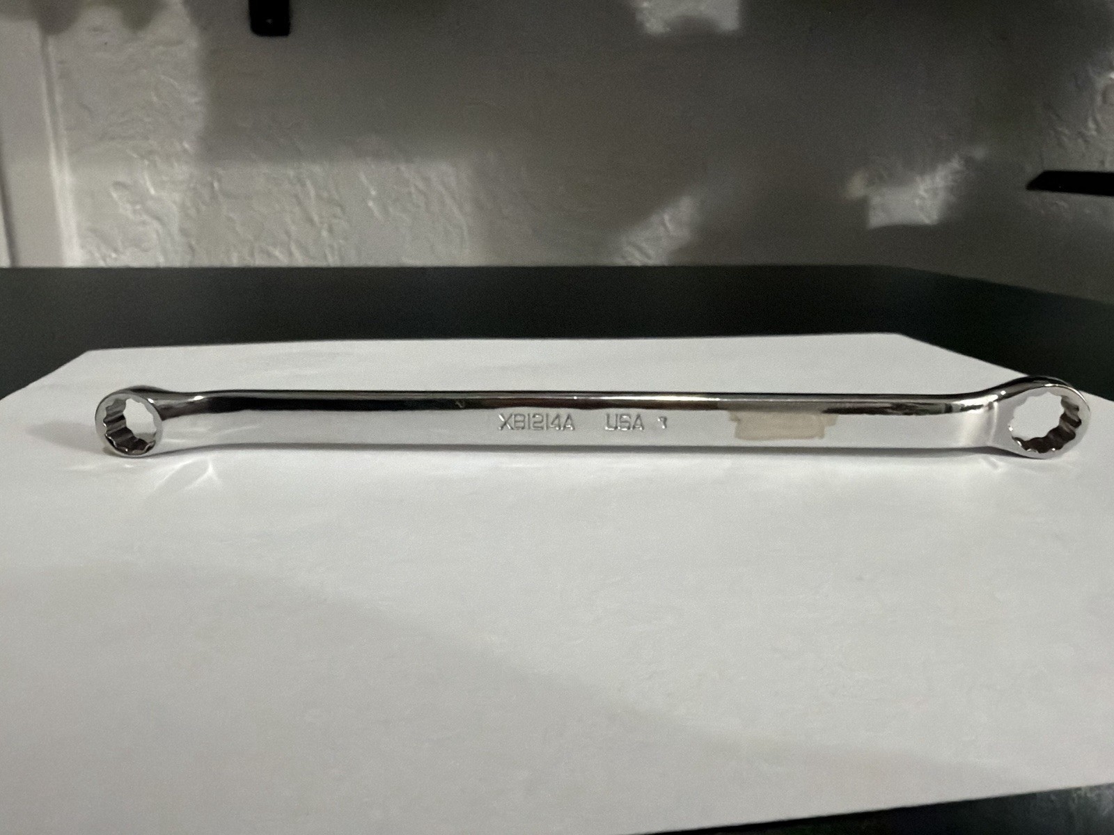 Snap-on Tools 3/8 x 7/16″ Offset Double Box End Wrench XB1214A USA