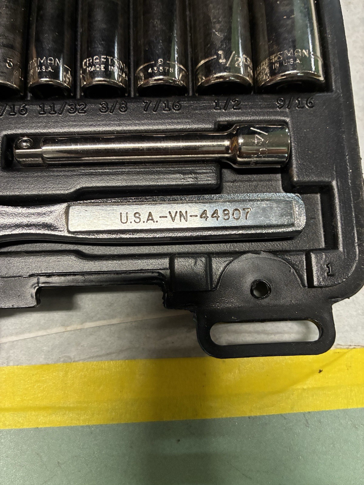 Sears Craftsman USA 9-34781 12pc SAE 1/4’ Drive Socket Ratchet Set – 6 Point