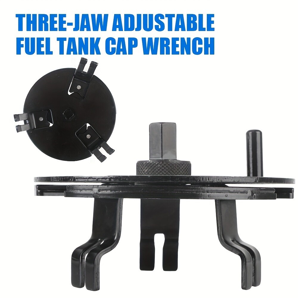 3-Jaw Adjustable Fuel Tank Lid Wrench, 87-170mm Range, Conductive Material, Pump