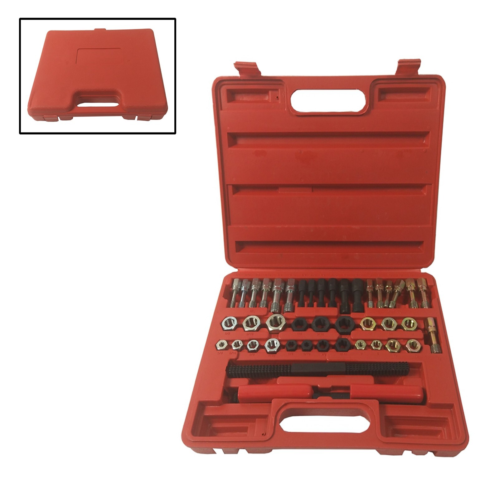 42 Piece Thread Topping Repair Tool Restorer Kit Tapping Die Screw Device