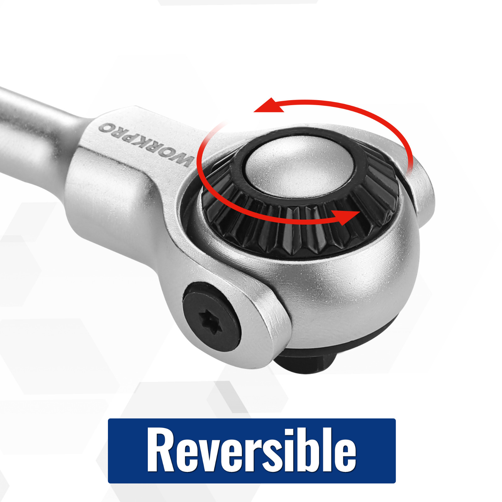 1/4»Drive Ratchet 72-Tooth Swivel Head 270°Swivel Quick-release Reversible