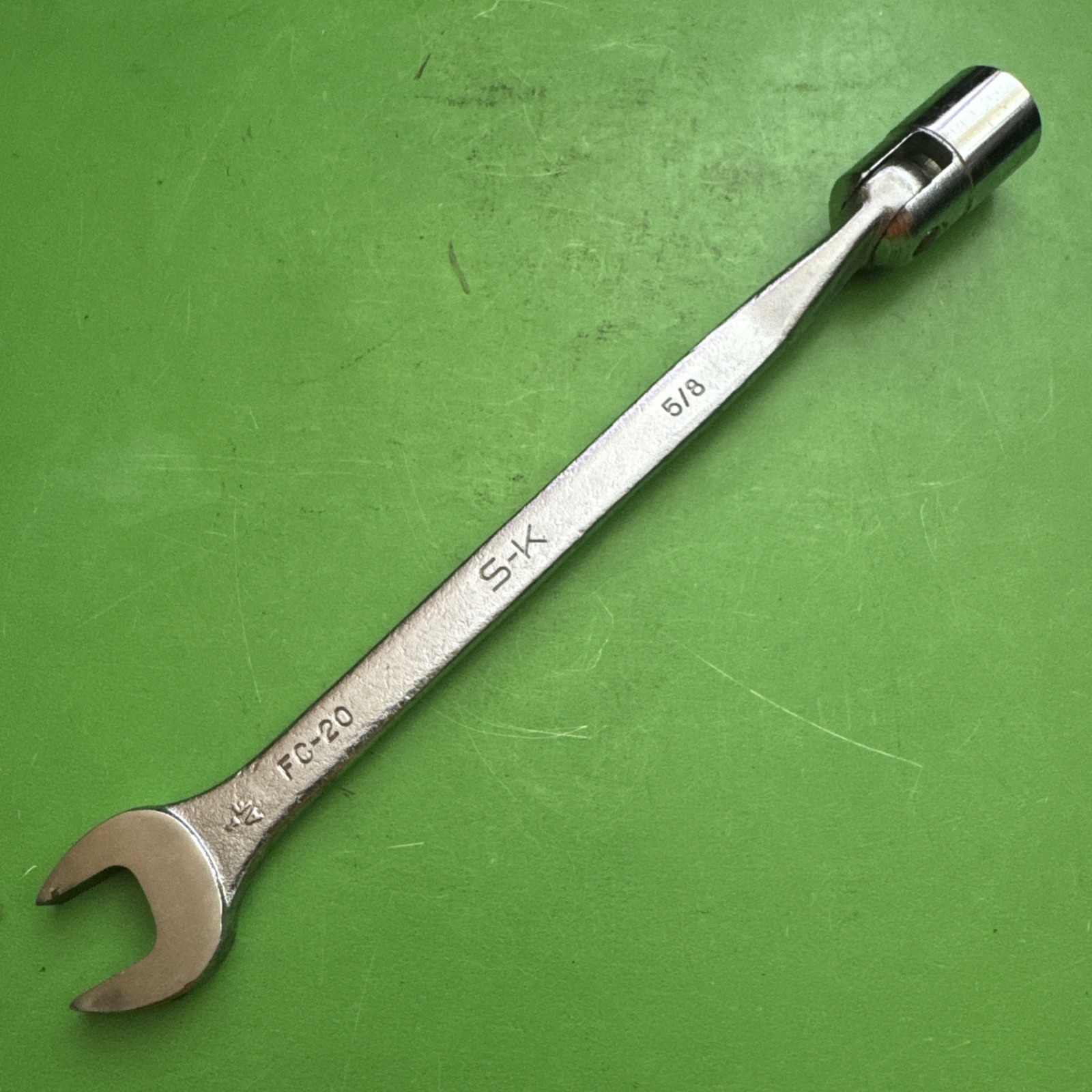 S-K USA 12 Point Flex Head Socket Open End Saltus Wrench SAE Size 5/8″ MPN FC-20