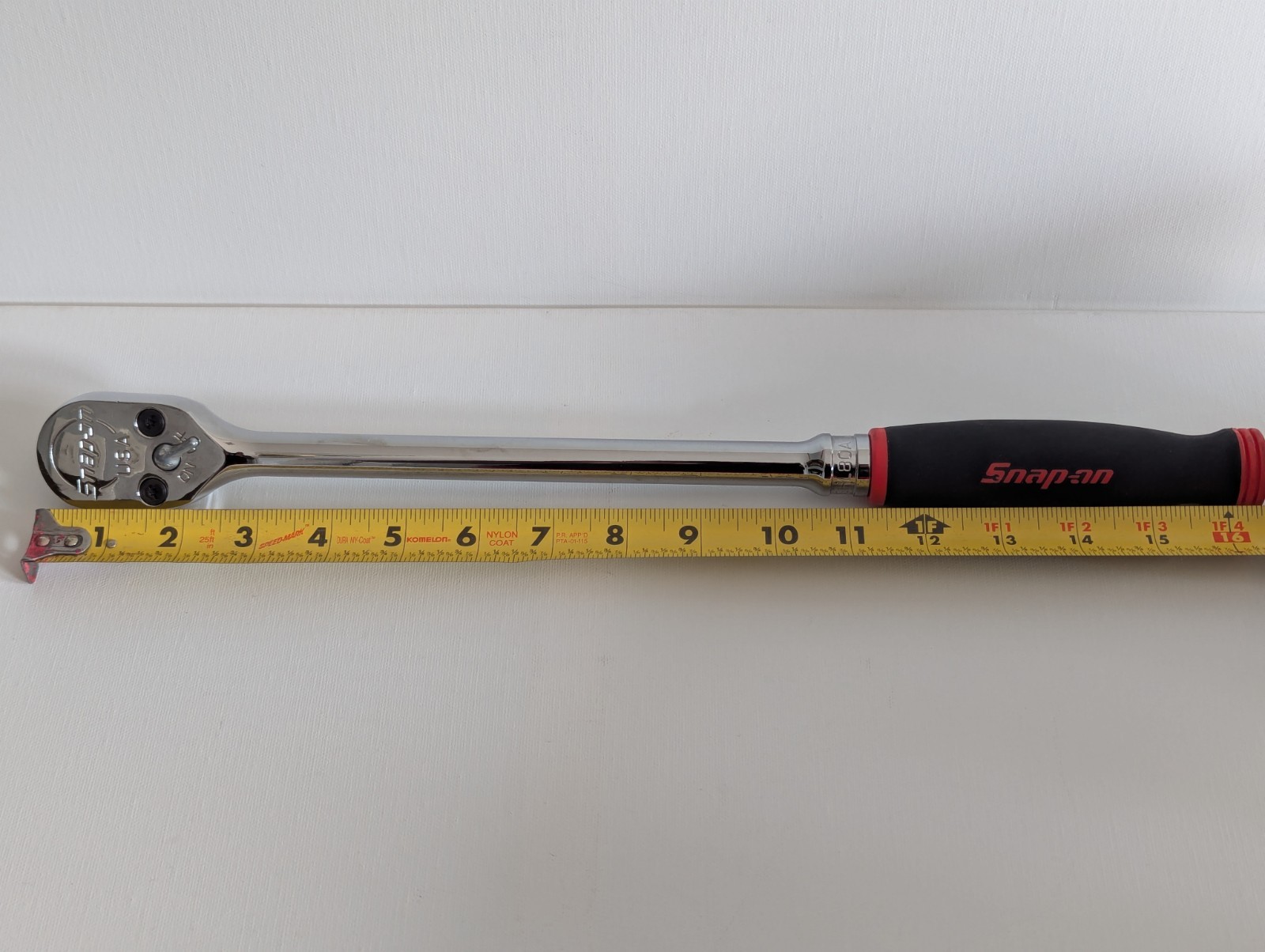 Snap-on RED 1/2″ Drive Soft Grip Ratchet 16″ Long SHL80A USA NEW Free Shiping