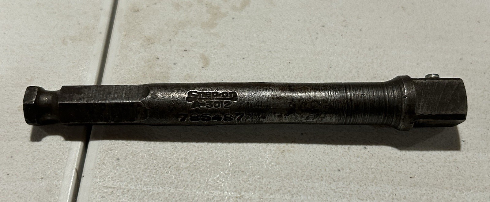 Snap On 7/16″ Hex Drive 1/2″ Drive 5″ Locking Pin Adaptor Extension A3012