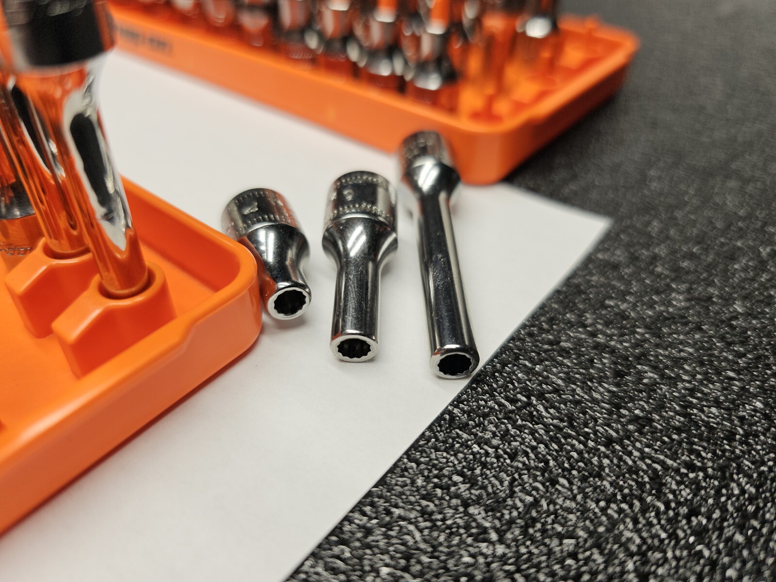 Snap-on Tools ORANGE 83pc 1/4″ Drive 12-POINT Shallow / Semi / Deep Socket Set