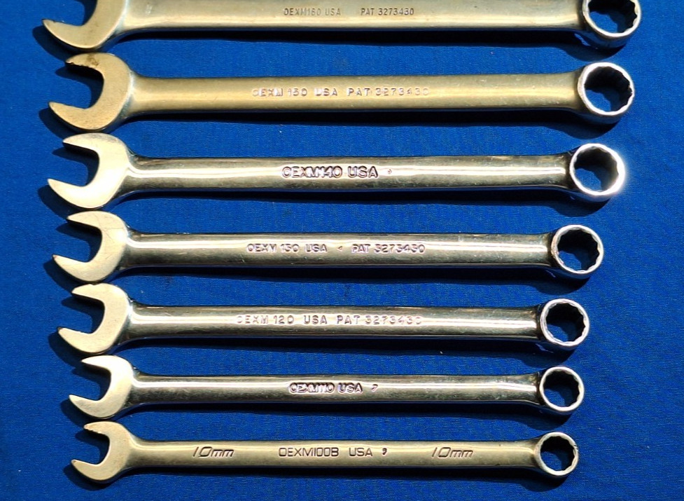 Snap-On OEXM710B +1 11pc Metric combination wrench set 20mm – 10mm
