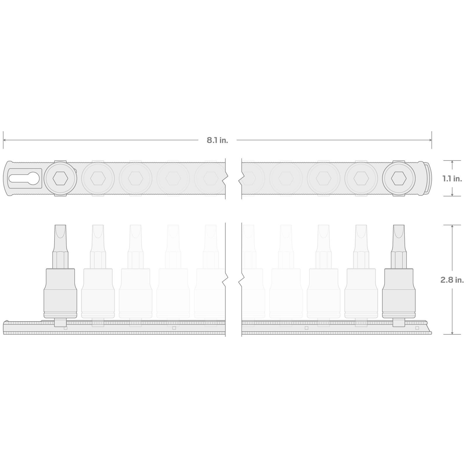 Tekton SIB91104 3/8″ Drive Triple Square Impact Bit Socket Set