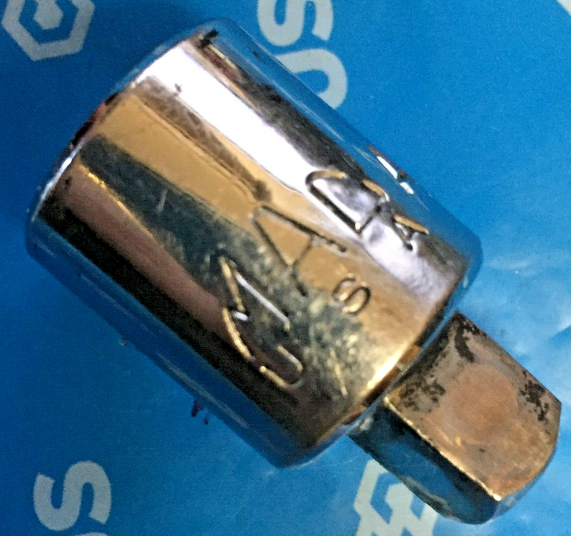 Mac Tool A1612 Chrome 1/2 to 3/8″ Socket Adapter USA 1.5″L 1993 Good 8/10 E