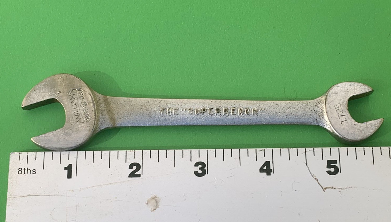 Williams Tools SUPERRENCH USA Open End Wrench SAE Sizes 1/2″ x 7/16″ Model 1725