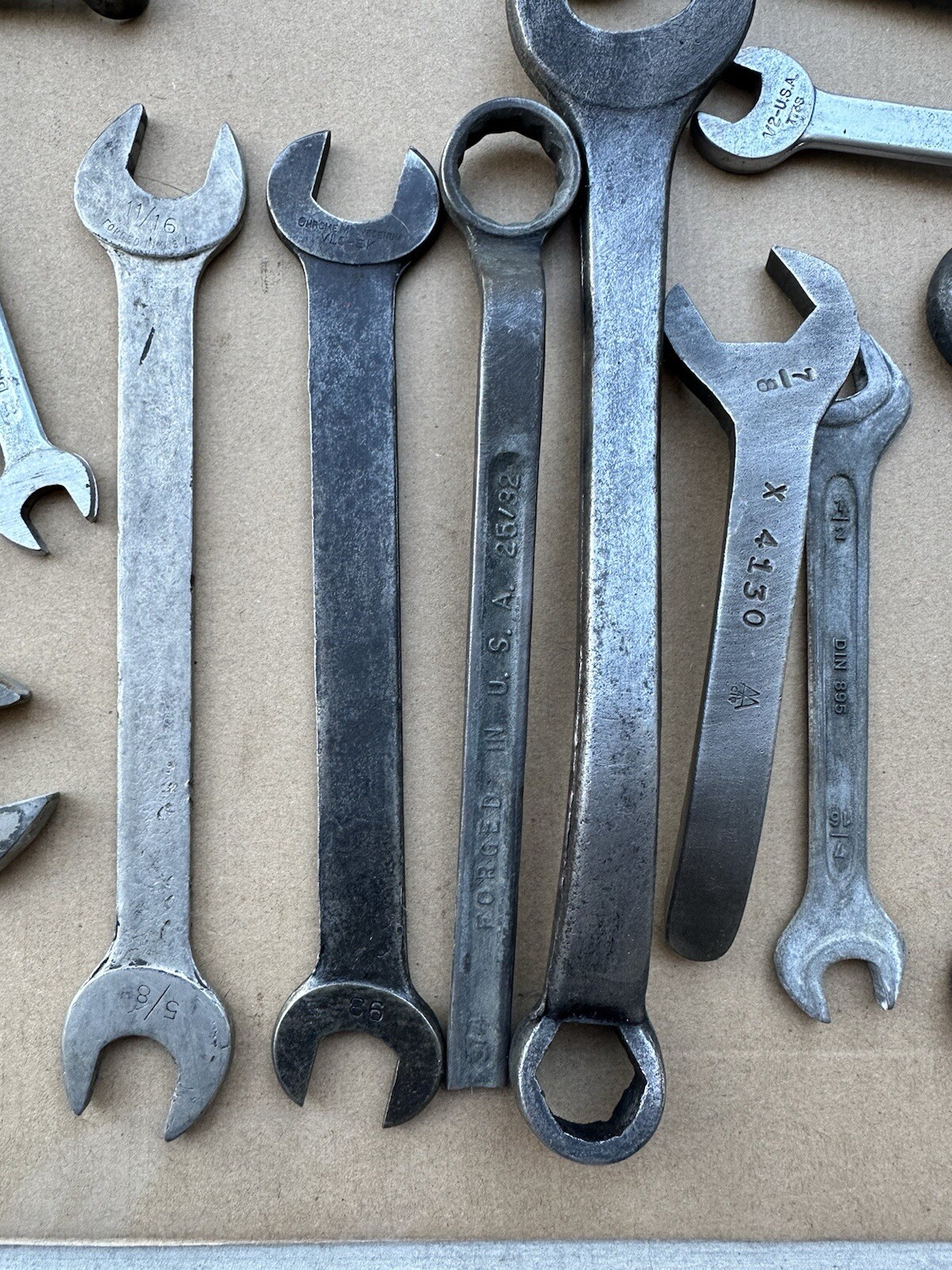 Vtg USA Combo Wrench Mixed Lot SAE Metric 6pt 12pt Deere Shelley Specialty Etc