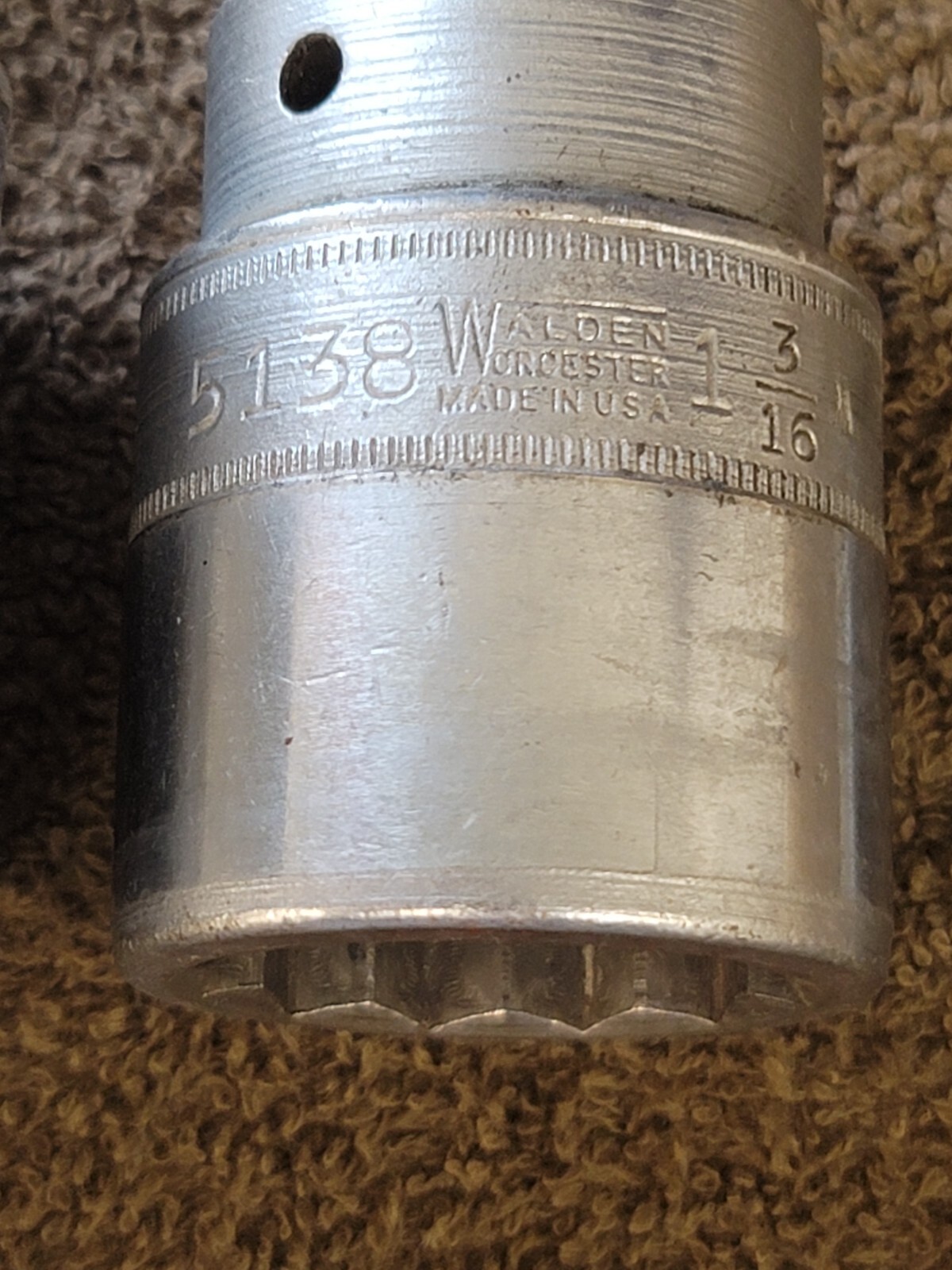 3 Walden sockets Sae 1/4″ 3/4″ Drive 1-13/16 1-3/16 7/32 12 Point 5158 5138 USA